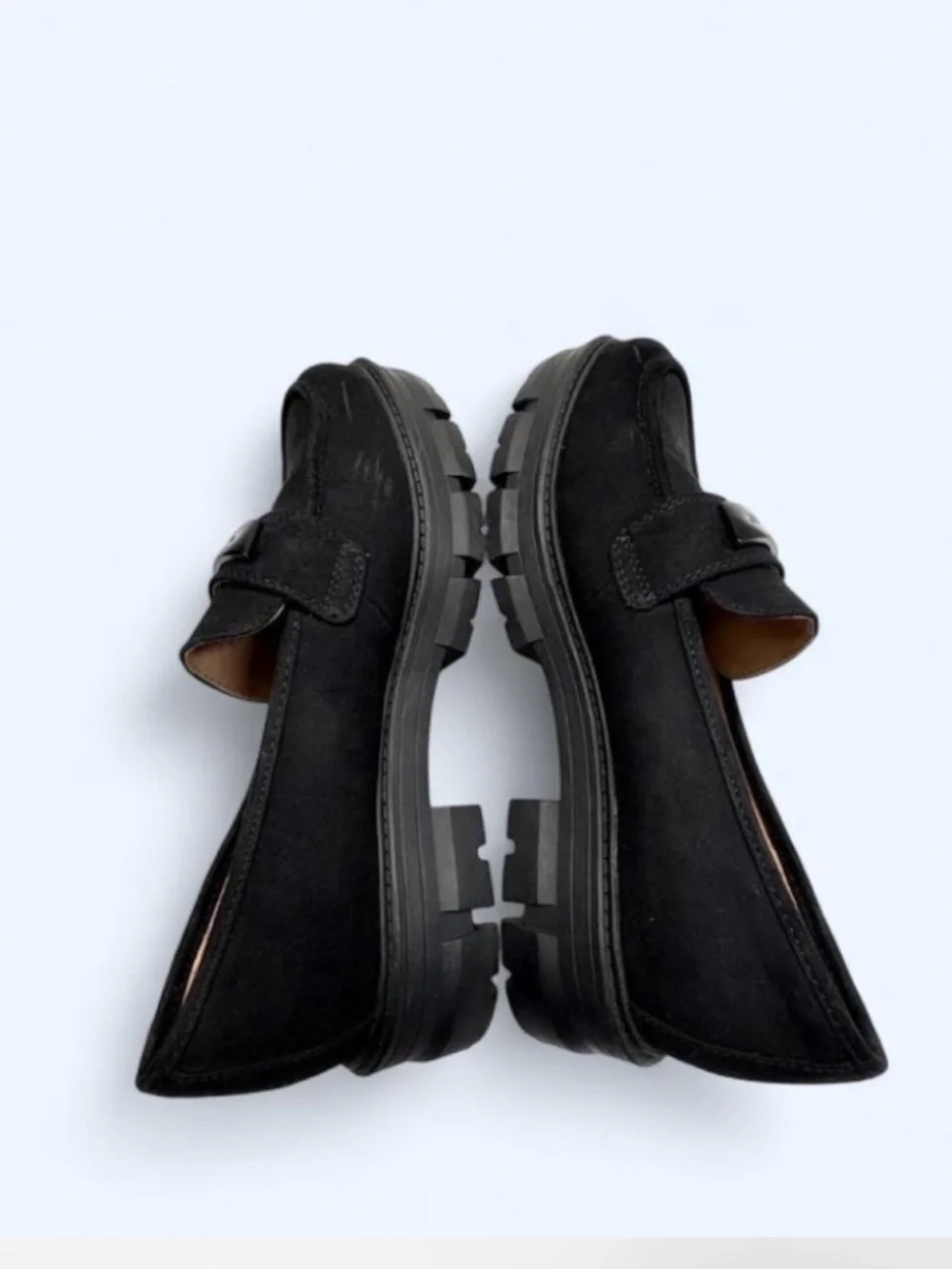 black suede like loafers platform preppy wonderly belk 8 fall
